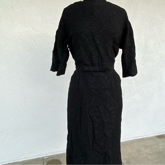 A Mendel Creation 1950’s Vintage Black dress comes with Bow belt - Picture 9 of 10